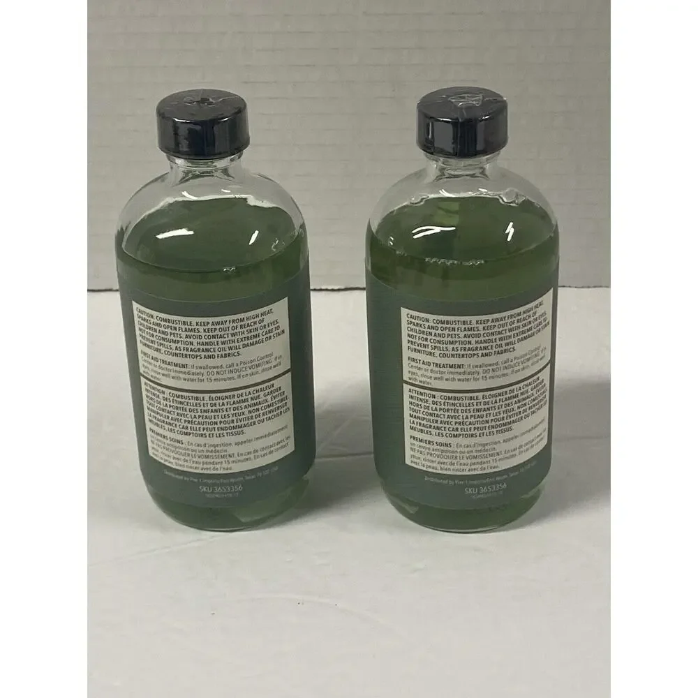 Pier 1 Garden Herb Reed Diffuser Oil Refill two 7.5 oz bottles New Old Stock